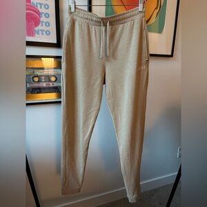 Hugo Boss Track Pants Joggers French Terry Slinky Stretch Beige Wheat Small